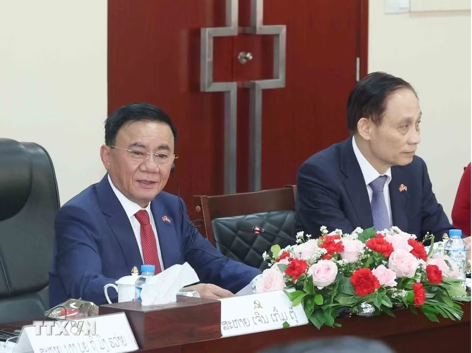 ທ່ານ ເຈິ່ນເກິ່ມຕູ໋, ຜູ້ປະຈຳການຄະນະເລຂາທິການ ພົບປະເຈລະຈາກັບ ທ່ານ ຜູ້ປະຈຳການຄະນະເລຂາທິການສູນກາງພັກ ປະຊາຊົນ ປະຕິວັດລາວ