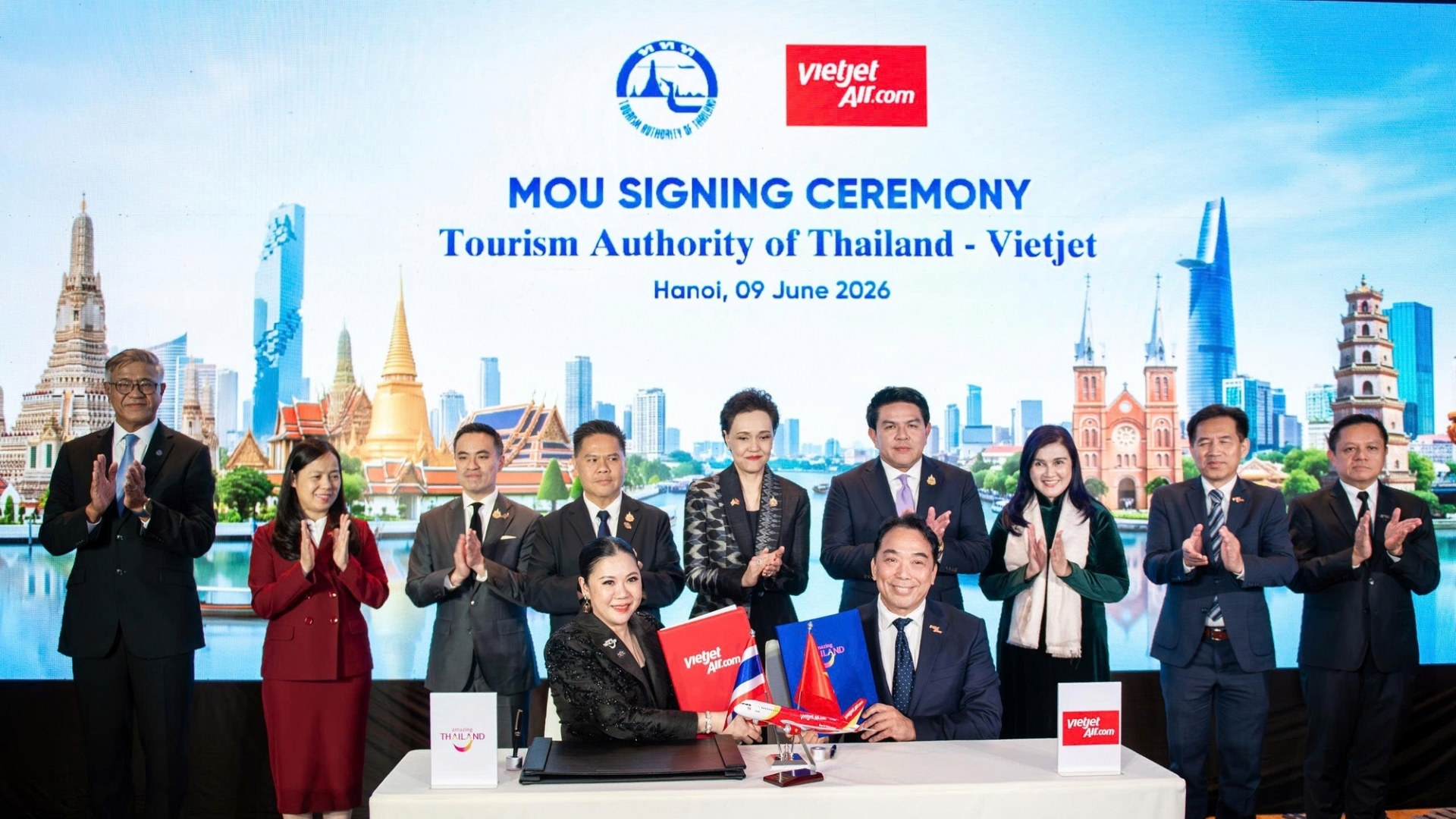 Vietjet ແລະ ການທ່ອງທ່ຽວແຫ່ງປະເທດໄທ ຮ່ວມມືກັນໂຄສະນາການທ່ອງທ່ຽວ ມຸ່ງໜ້ານັກທ່ອງທ່ຽວທົ່ວໂລກ
