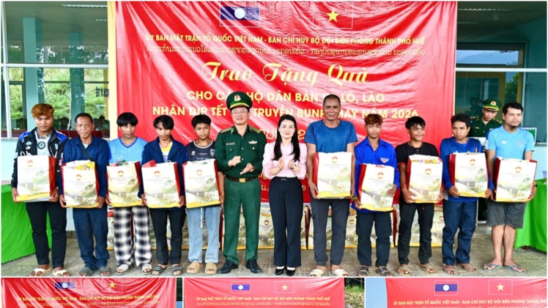 ເຫວ້: ຢ້ຽມຢາມ ແລະ ອວຍພອນປີໃໝ່ໃນງານບຸນປີໃໝ່ລາວ ແລະ ມອບຂອງຂວັນໃຫ້ແກ່ປະຊາຊົນໃນເຂດຊາຍແດນລາວ