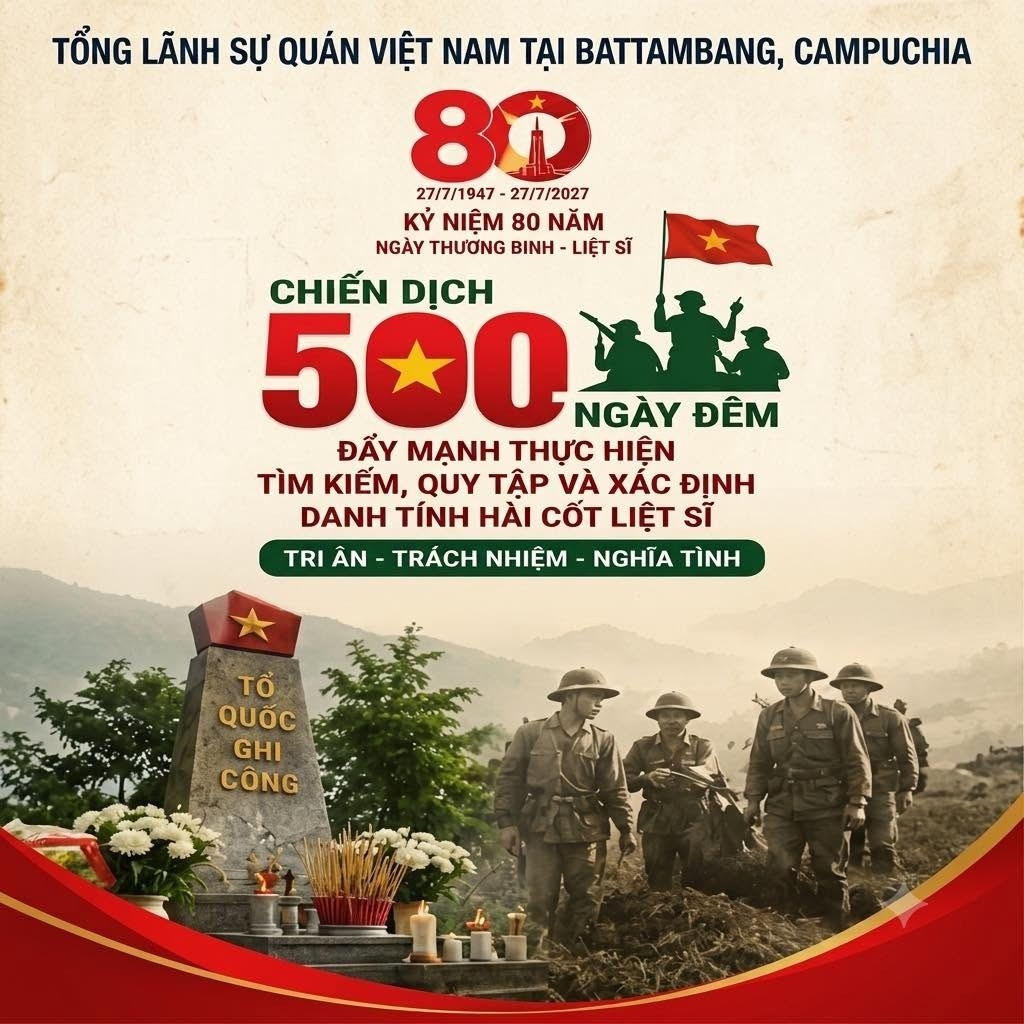 ຮຽກຮ້ອງໃຫ້ປະຊາຄົມຊາວຫວຽດນາມ ຢູ່ຕ່າງປະເທດ ຮ່ວມແຮງຮ່ວມໃຈຊອກຫາ ແລະ ຂຸດຄົ້ນກູ້ຊ່ວຍອັດຖິຜູ້ເສຍສະຫຼະຊີວິດເພື່ອຊາດ ຮຽກຮ້ອງໃຫ້ປະຊາຄົມຊາວຫວຽດນາມ ຢູ່ຕ່າງປະເທດ ຮ່ວມແຮງຮ່ວມໃຈຊອກຫາ ແລະ ຂຸດຄົ້ນກູ້ຊ່ວຍອັດຖິຜູ້ເສຍສະຫຼະຊີວິດເພື່ອຊາດ