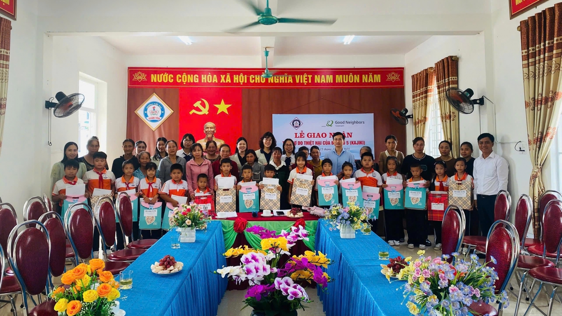 GNI ຊ່ວຍເຫຼືອໃນການຜ່ານຜ່າຜົນກະທົບຈາກພາຍຸໝາຍເລກ 5 ທີ່ແຂວງຮາຕິ້ງ.