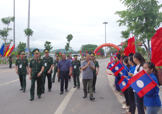 ພິທີຕ້ອນຮັບຄະນະຜູ້ແທນລາວ ເຂົ້າຮ່ວມງານພົບປະແລກປ່ຽນມິດຕະພາບຊາຍແດນ ຫວຽດນາມ - ລາວ ປີ 2019